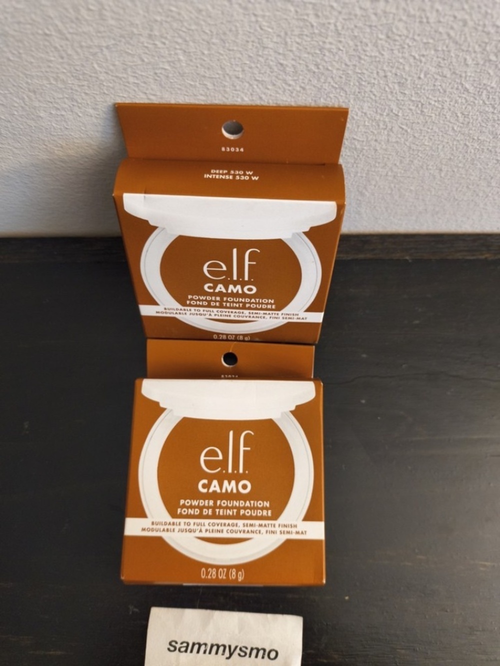 Elf e.l.f Camo Powder Foundation DEEP 530 W Semi Matte Finish, x2 Discontinued